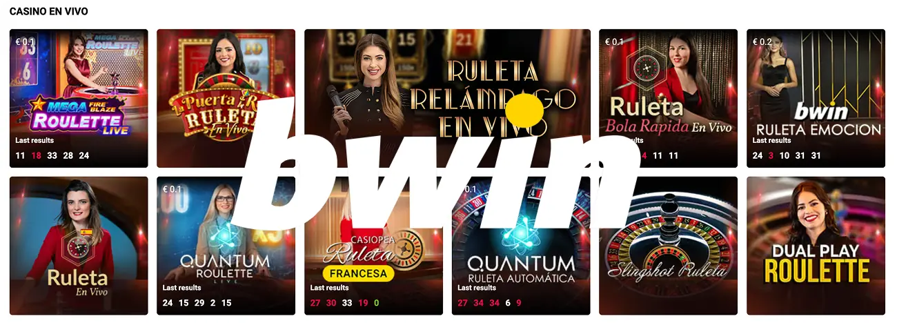 bwin online casino con juegos en vivo, como ruleta, blackjack, póquer y baccarat.
